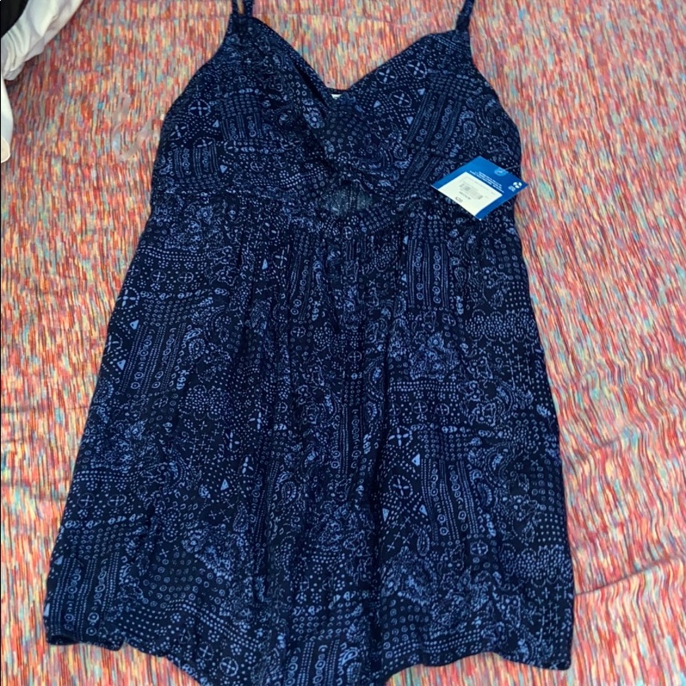 Blue bandanna print onesie